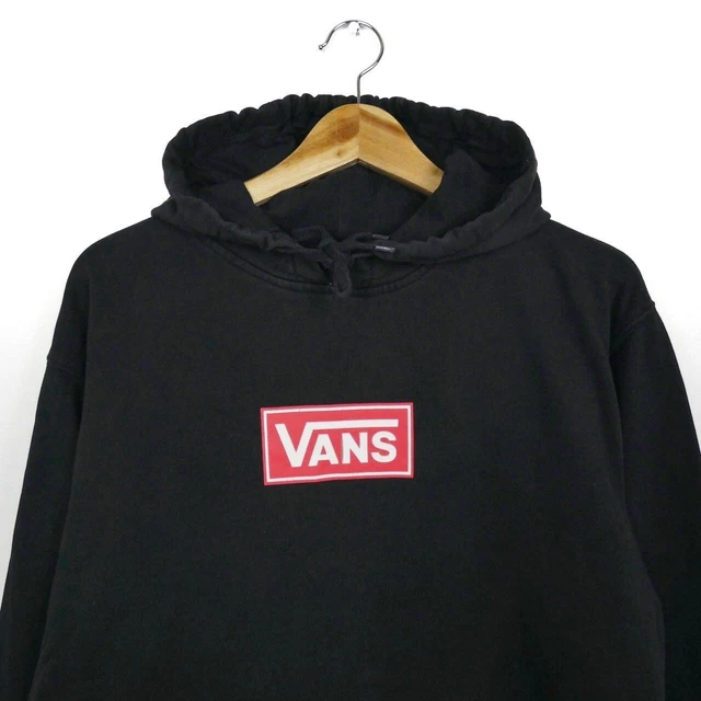 Felpa con cappuccio nera pullover con grande logo Vans - taglia uomo L