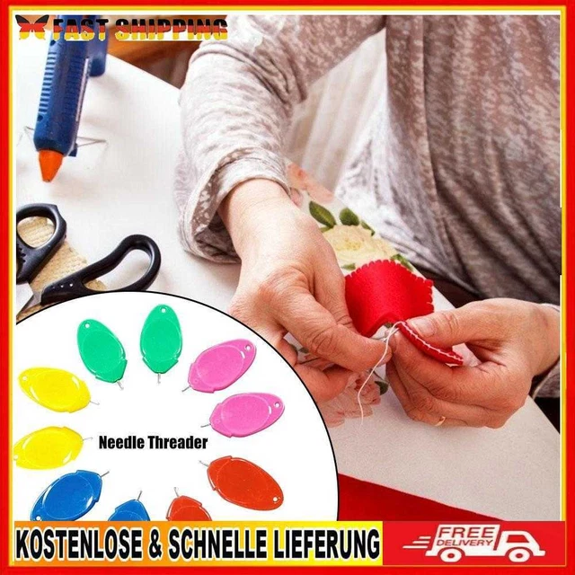 Guide Needle Threader Insertion Sewing Easy Device Needle Threader Random Color