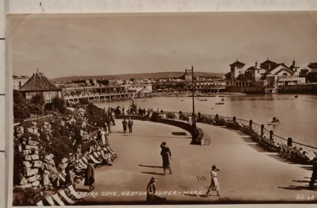 Old Postcard 1944 Weston-Super-Mare Madeira Cove