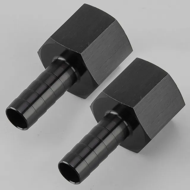 8AN AN8 Female to 3/8" Hose Barb Straight Fitting Adapter Connector 2PCS