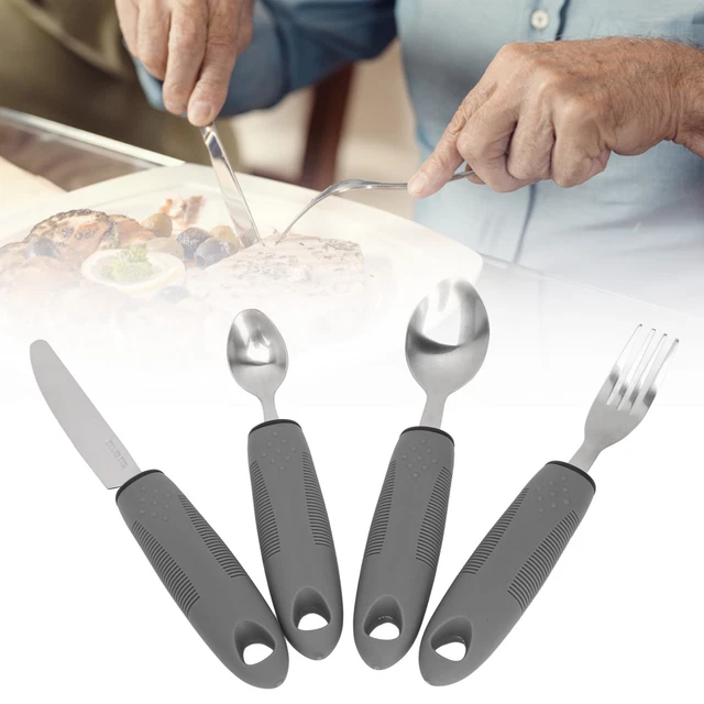 4Pcs Adaptive Utensilien Weighted Non Slip Gummigriff Für Handtremors FAT