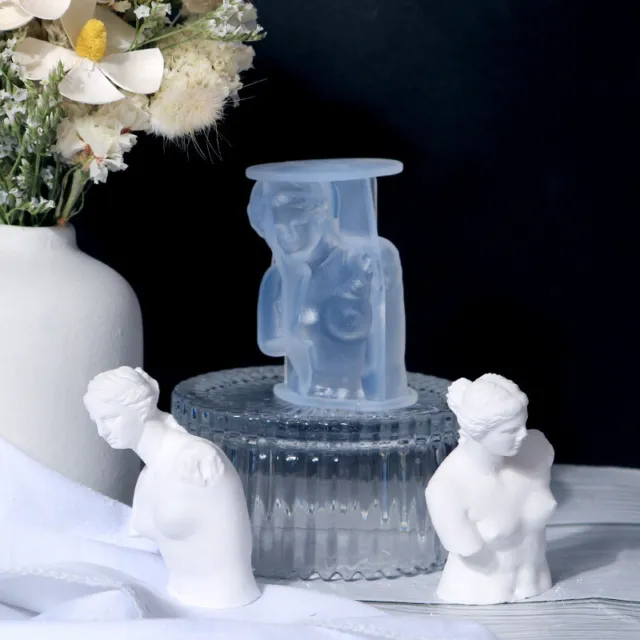 Cubo de hielo de resina chocolate molde de velas humanas de silicona David mol&