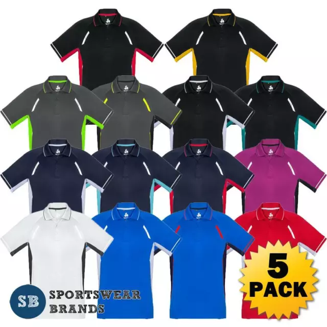 5 x Kids Polo Shirt Boys Girl Sport Uniform Top Team Soccer Football Club P700KS