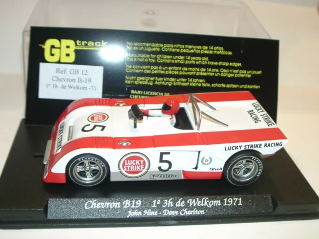 scut) FLY GBTRACK  GB12 CHEVRON B19 LUCKY STRIKE - slot 1:32 scale 3