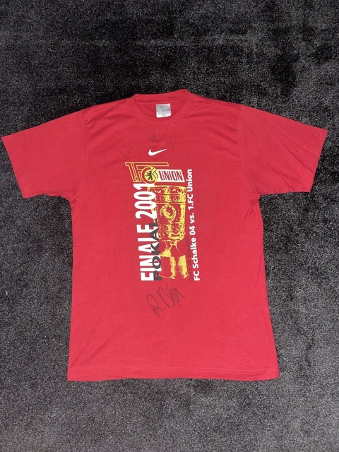 1. FC Union Berlin T-Shirt Pokalfinale 2001 mit Unterschriften der Spieler