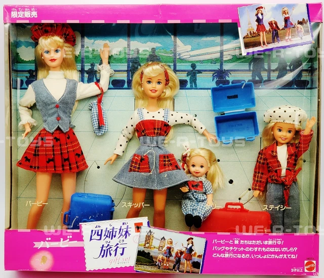 Barbie 4 Travelin' Sisters Gift Set Japanese 1995 Mattel No. 14073 NRFB 2