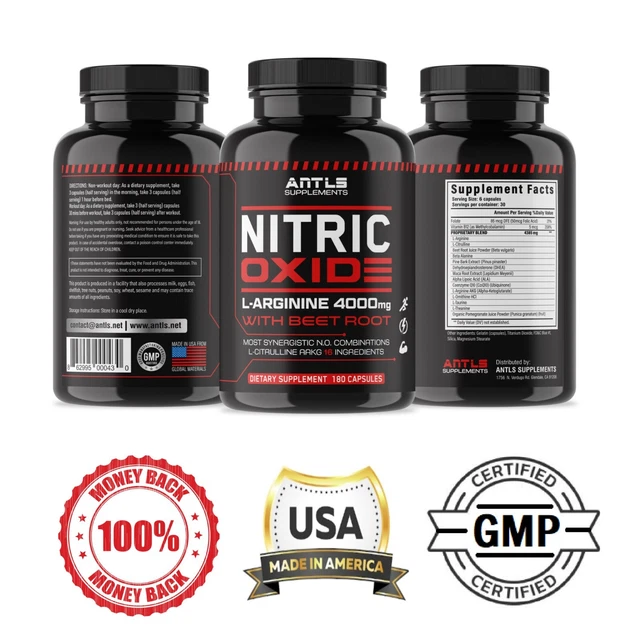 NITRIC OXIDE MALE Support Supplement Enhancement Antls Supplements 29.