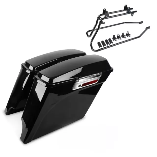 Saddlebag Stretched for Harley Dyna Super Glide Custom 08-17 side case Supports