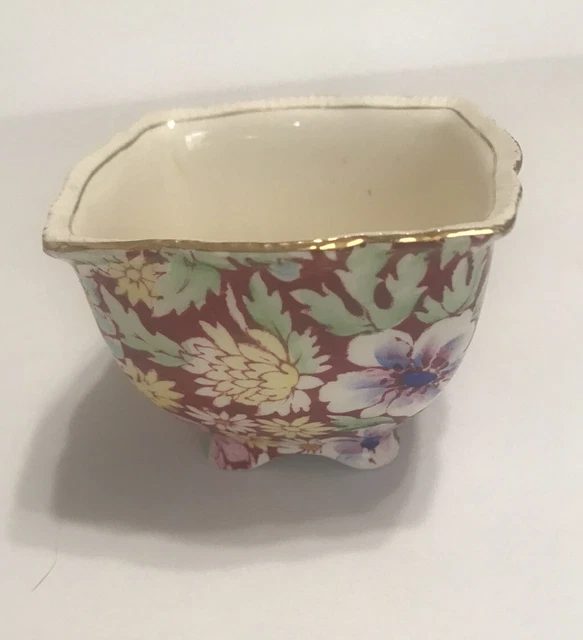 Vintage Royal Winton  Grimwades Chintz Open Sugar Mid Century, Cottage Core.