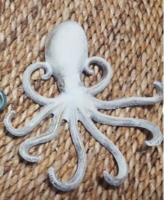 Octopus Cast Iron Hooks Wall Mounted Key Jewelry Towel Leash Hanger Beach Ocean