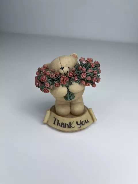 Andrew Brownsword Forever Friends Figurine Bear. Between Friend.Thankyou. Roses.