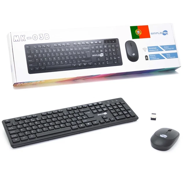 Kit Clavier + Souris Sans Fil Hama - Layout Ukrainien/Querty, Noir, Neuf Sous Boîte