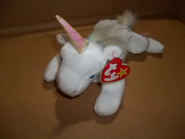 TY Beanie Baby - "MYSTIC" the Unicorn (irredescent horn & mane)