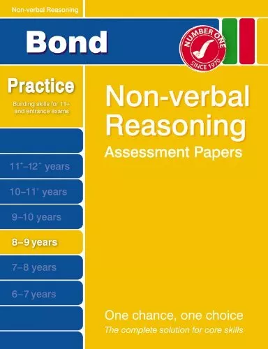Bond Second Papers in Non-Verbal Reasoning 8-9 Years (Bond Assessment Papers) B