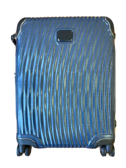 MINT Tumi Latitude 21” Continental Carry On BLUE Black Spinner Luggage $900