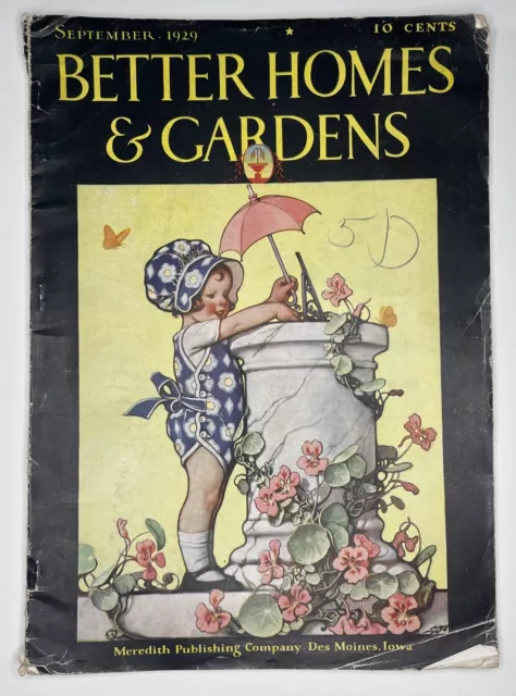 1929 September Better Homes & Gardens Magazine Meredith Publishing Co. Illus.