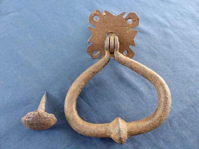 HEURTOIR MARTEAU DE porte d'entrée pendeloque rosace ouvragée fer forgé