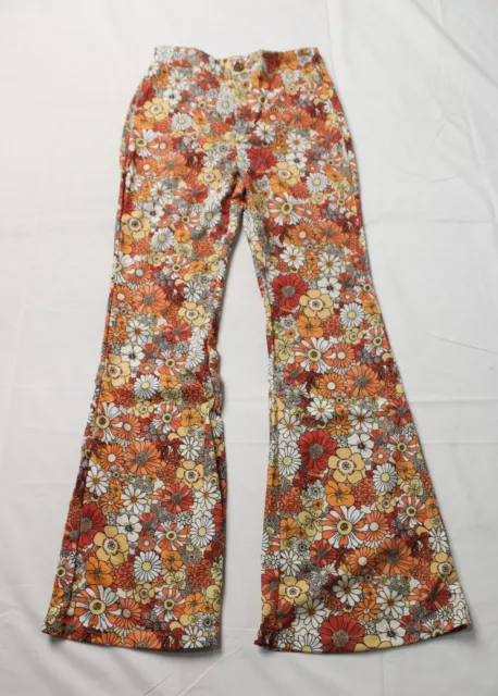 SHEIN MOD Women's Floral Print Flare Leg Pants SO3 Multicolor Small