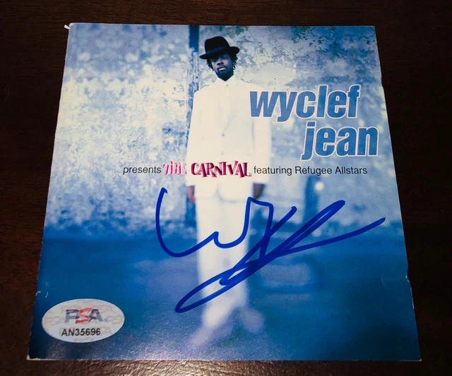 Wyclef Jean The Carnival Fugees Signed CD Cover PSA RARE A