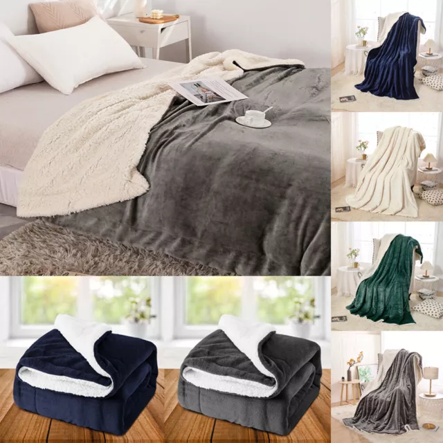 Extra Kuscheldecke Fleece Uni Wolldecke Warm Wohndecke Sofadecke Weich Decke DHL