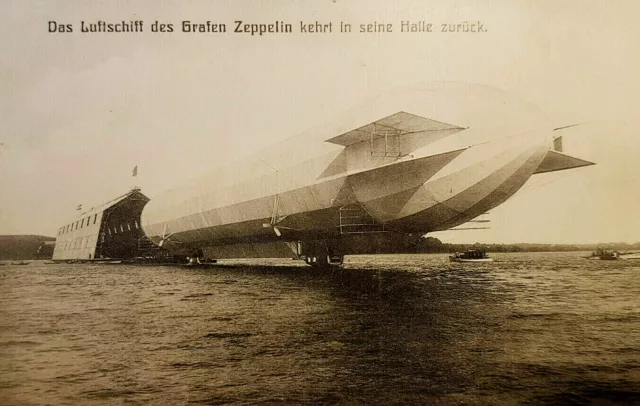 Historische Ansichtskarte, 1907, Zepplin, LZ3, Deutsches Kaiserreich, Rarität