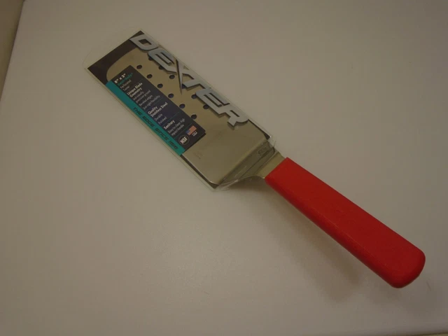 Dexter Russell USA PS286-8 Spatula Turner 8"X3" Stainless Perforated Blade Red