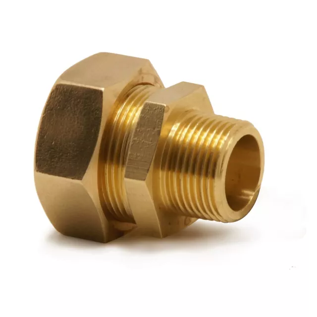 Kuterlite K900 Pro Straight Male Coupling, DZR Brass, 28mm x 1" incf - K911X