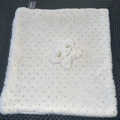 Doudou DOUDOU PLAT CARRÉ ORCHESTRA ETOILE BLANC PAILLETTES DORÉE 34/34CM 