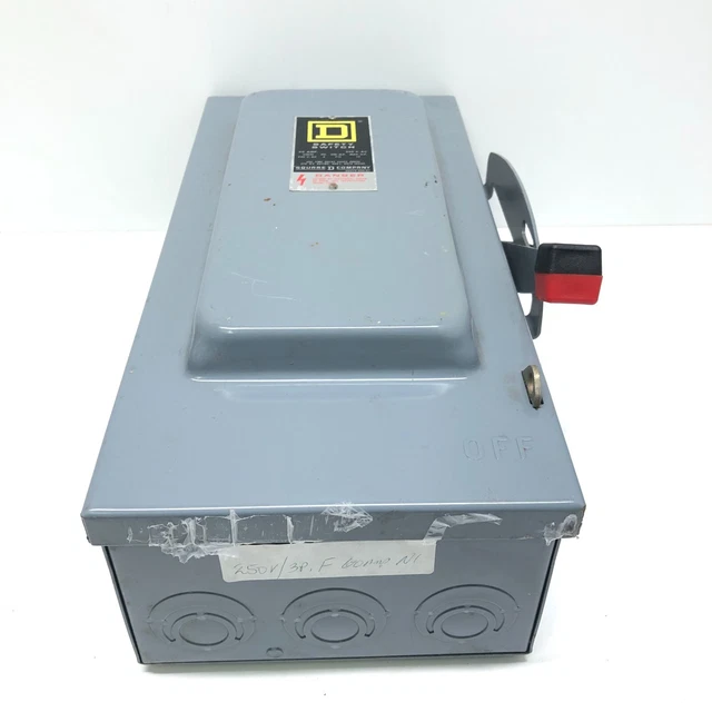 H322N Square D Heavy Duty 60 amp Nema 1 Fused Disconnect Safety Switch