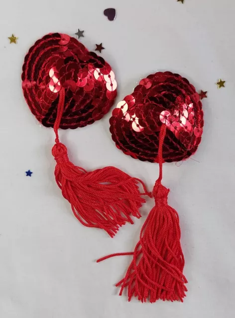 Burlesque Beginners' Essentials Heart-shaped Pasties with Tassels