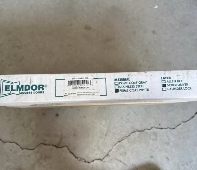 "Nuevo-Elmdor Puerta de Seco Abrigo Prime con Cierre de Destornillador Calibre 16 14"" x 14"