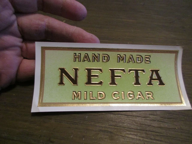 VINTAGE CIGAR BOX Labels - ORIGINAL ART - EMBOSSED - Hand Made NEFTA ...