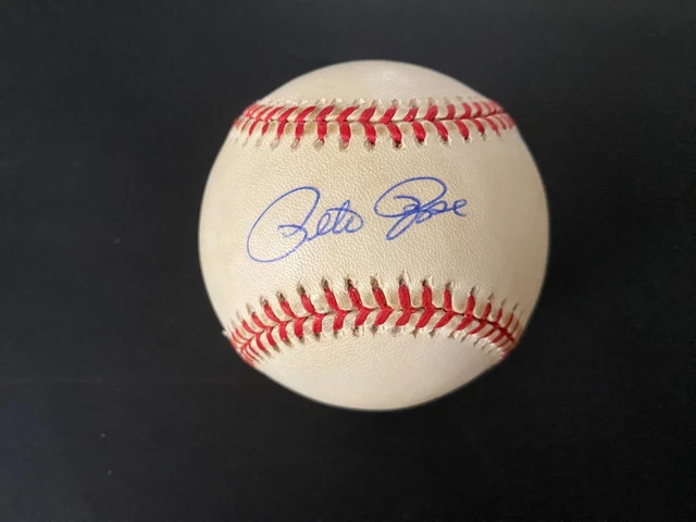 Pete Rose Autographed Omlb Vintage Baseball Beautiful Aol-10 Signature Pete Rose Autographed Omlb Vintage Baseball Beautiful Aol-10 Signature