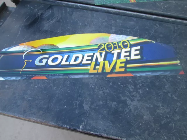 Golden Tee live 2010 Video Arcade Game Marquee, Incredible Technologies ORIGINAL