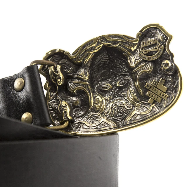 Gürtelschnalle Aus Massiver Bronze, 30 Mm, Mit Stift | Gegerbte Köpfe