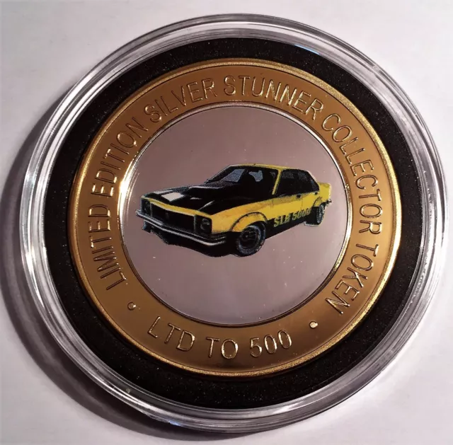 New Holden Torana SLR 5000 Colour Silver Stunner Coin/Token C.O.A. LTD 500 S2