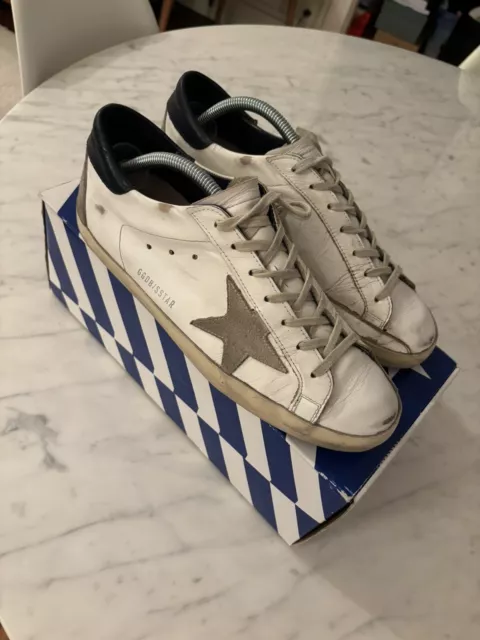 GOLDEN GOOSE SUPERSTAR 42 WHITE BLUE NAVY EUR 200 00 PicClick FR