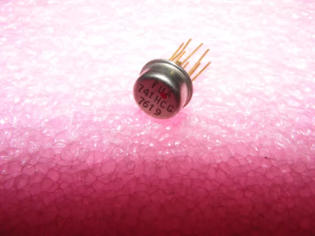 New Old Stock Fairchild Ua741Hcg Operational Amplifier Gold Metal Can