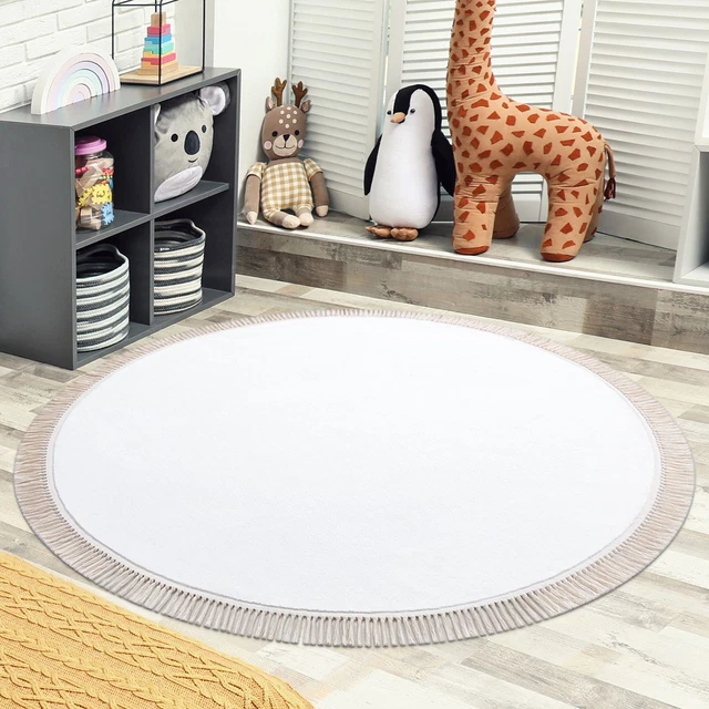 Shaggy Tapis Chambre Haut Poil Unis Franges Antidérapant Soft Modern