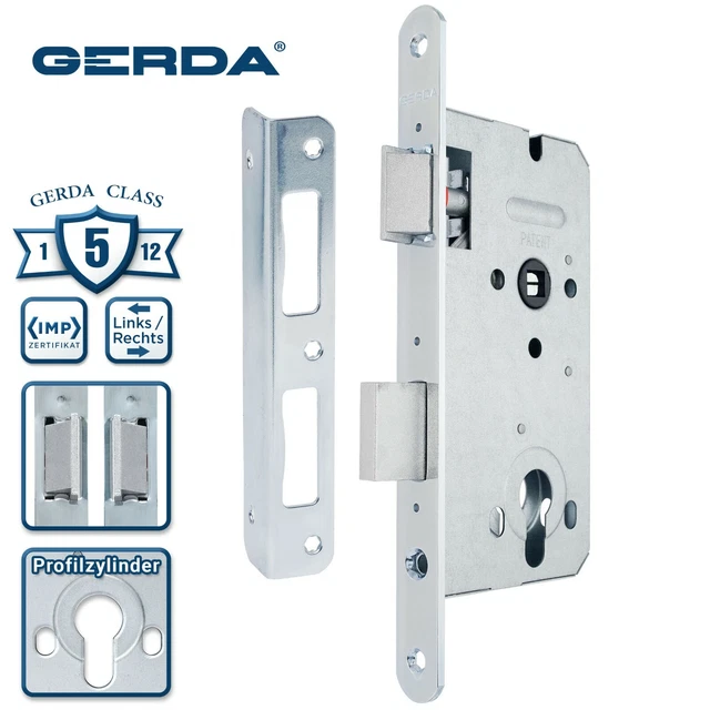 EINSTECKSCHLOSS 72/50 FÜR Profilzylinder PZ Links/Rechts GERDA ZW100-WK EUR 15,99 - DE