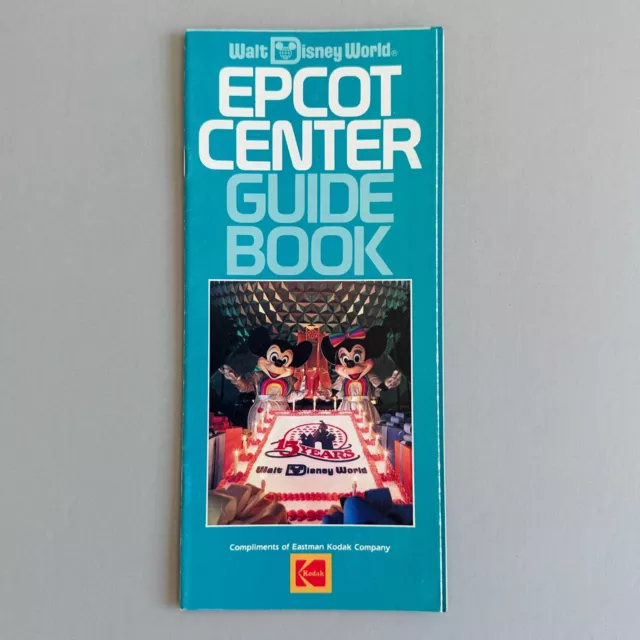 1986 Epcot Center Walt Disney World Guide Map Book WDW 15 Years Captain EO
