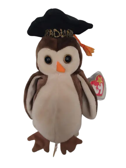 1998 TY Beanie Baby: WISE OWL Graduation 2000 - New with Tag