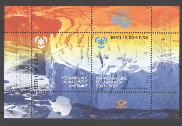 Estonia 2009 Antártica/Mapa/Medio ambiente/Polar/Glaciares/Mapas 2 V m/s (n26636)