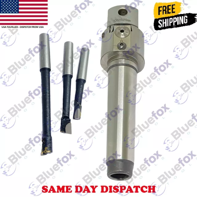 1.5" Boring Head Mt3 Shank 8mm Carbide Boring Bar Set For Milling Macine