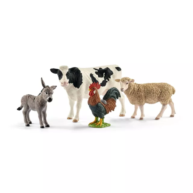 schleich FARM WORLD - Starter Set, Includes 4 x Collectable Toy Farm Animals, Co