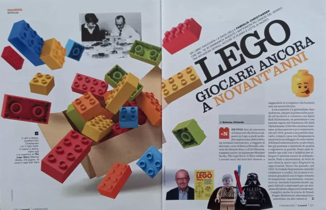 Italian Clipping Ritaglio 2022 LEGO giocare ancora a novant'anni Brick 4 PAGINE