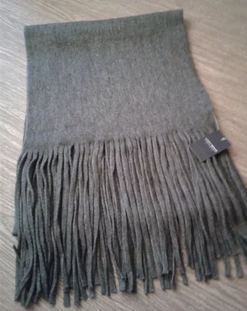 Lucky Brand Neck Scarf Womens Charcoal Gray Fringe Winter Knit Shawl Ladies