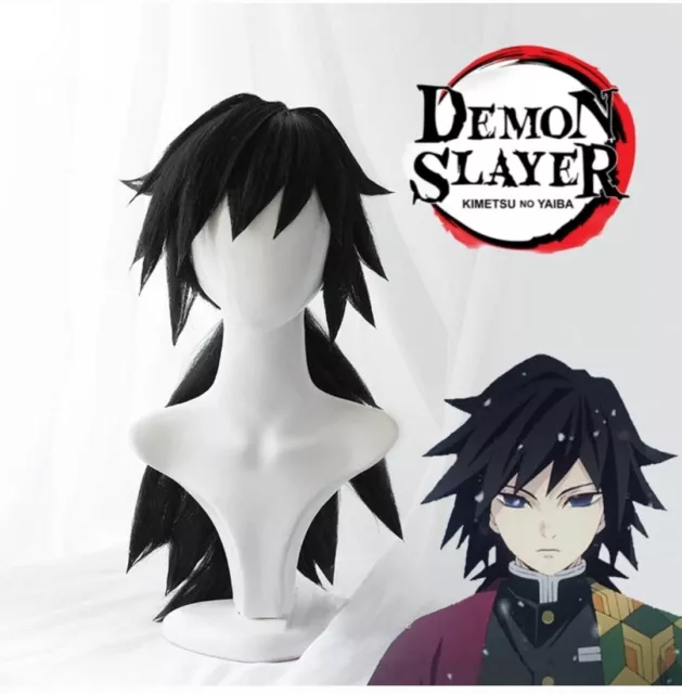 Demon Slayer Cosplay Wig Giyu Tomioka Perruque Déguisement  Kimetsu No Yaiba