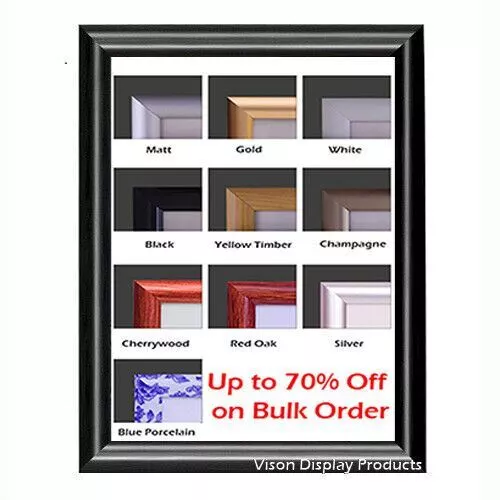 BULK 100xA4 Snap Clip Post Frames Black / snap frame / poster frame / clip frame