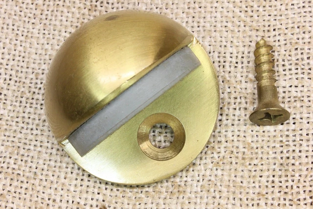 Vintage Baldwin #500 Forged Dull Brass Dome Door Bumper 1 7/8” USA made! NEW